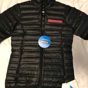 Columbia Wisconsin Badgers Black Down Jacket S